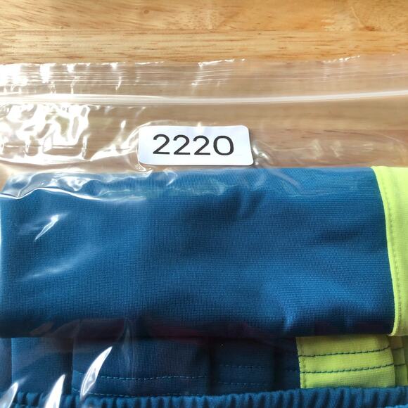 Puma Contrast Pants Mens‎ Sz M Digital Blue Sharp Green Track Athlleisure NEW - Picture 9 of 9